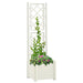 Jardinieră de grădină cu spalier, alb, 43x43x142 cm, PP - WALTI WALTI