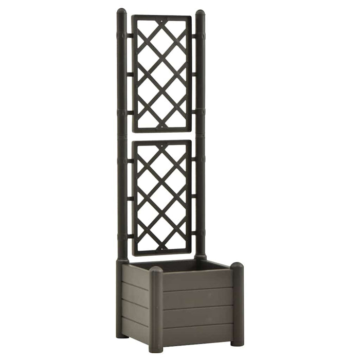 Jardinieră de grădină cu spalier, antracit, 43x43x142 cm, PP - WALTI WALTI
