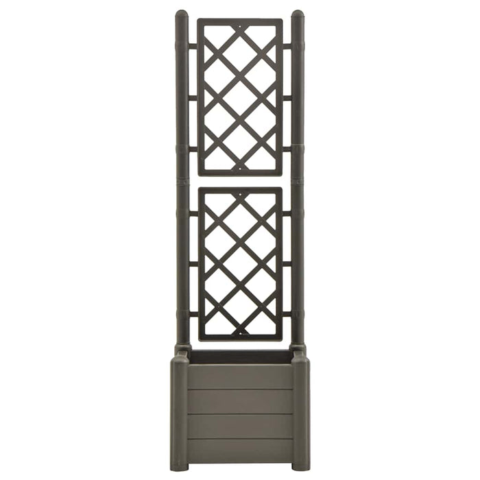Jardinieră de grădină cu spalier, antracit, 43x43x142 cm, PP - WALTI WALTI