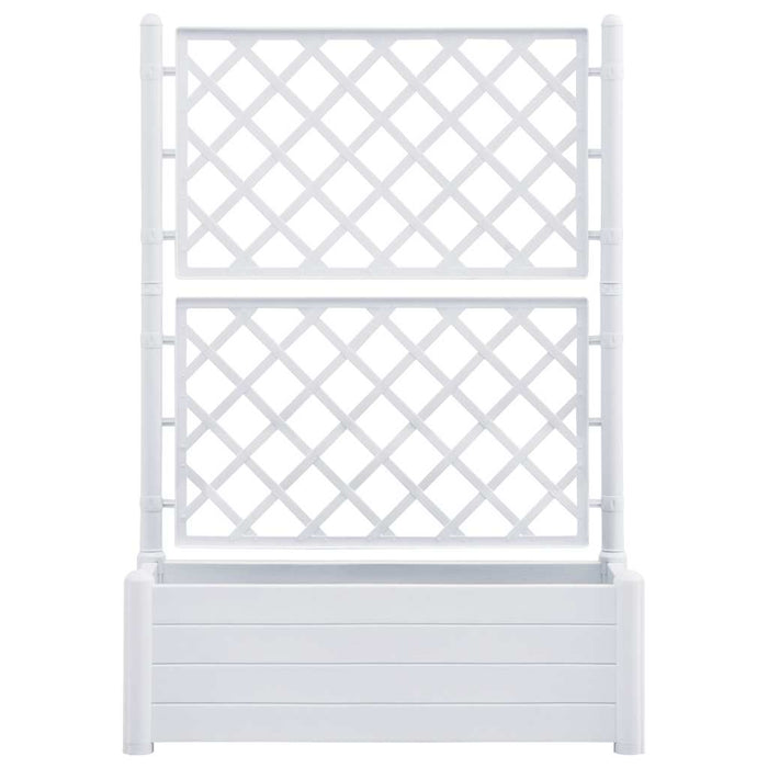 Jardinieră de grădină cu spalier, alb, 100 x 43 x 142, PP - WALTI WALTI