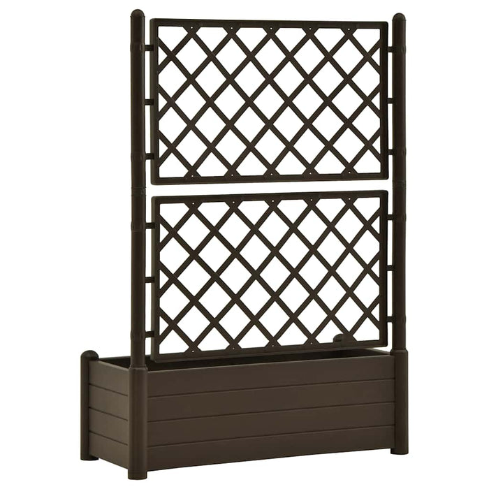 Jardinieră de grădină cu spalier, cafeniu, 100 x 43 x 142 cm PP - WALTI WALTI