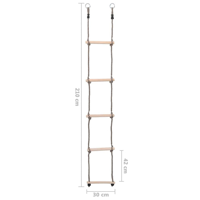 Scară cu 5 trepte, 210 cm, lemn masiv de pin - WALTI WALTI