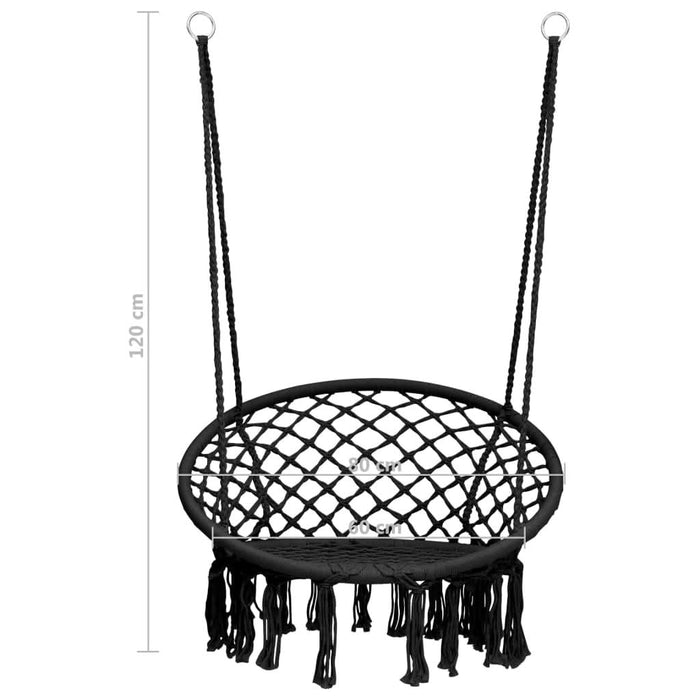 Scaun balansoar hamac, antracit, 80 cm - WALTI WALTI