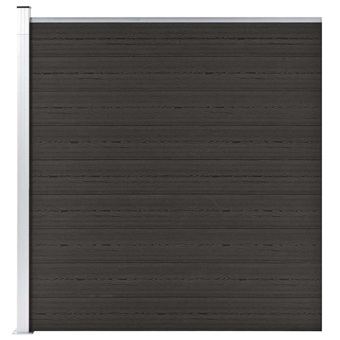 Panou de gard, negru, 175x186 cm, WPC - WALTI WALTI