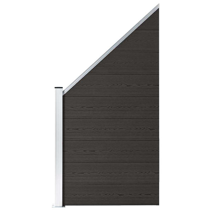 Panou de gard, negru, 95 x (105-180) cm, WPC - WALTI WALTI
