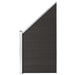 Panou de gard, negru, 95 x (105-180) cm, WPC - WALTI WALTI