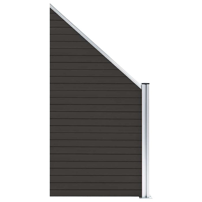 Panou de gard, negru, 95 x (105-180) cm, WPC - WALTI WALTI