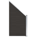 Panou de gard, negru, 95 x (105-180) cm, WPC - WALTI WALTI