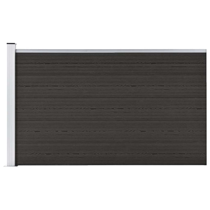 Set de panouri de gard, negru, 175x105 cm, WPC - WALTI WALTI