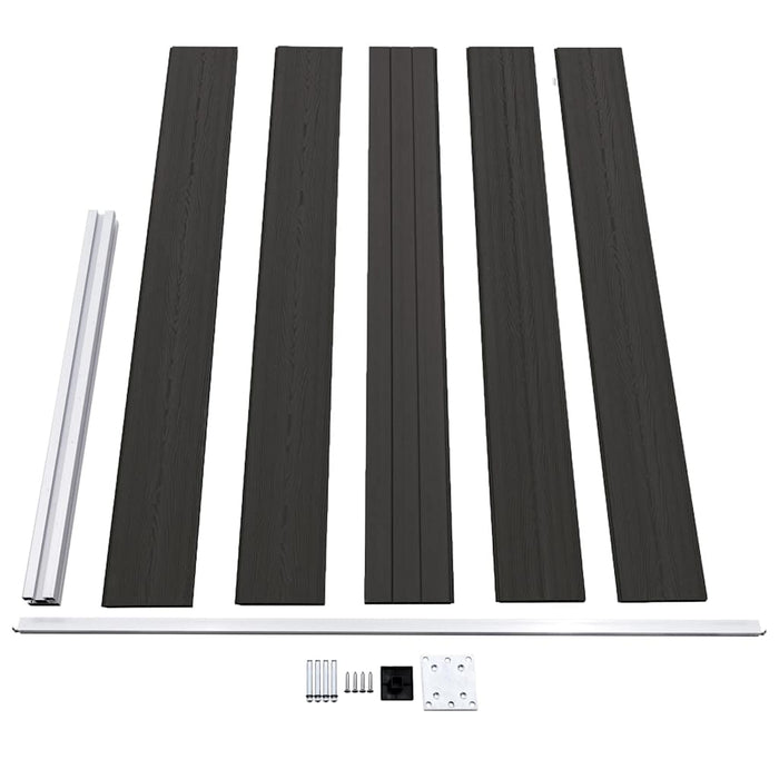 Set de panouri de gard, negru, 175x105 cm, WPC - WALTI WALTI