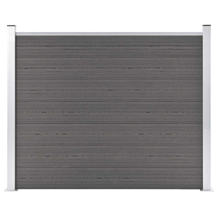 Panou de gard, gri, 180x146 cm, WPC - WALTI WALTI