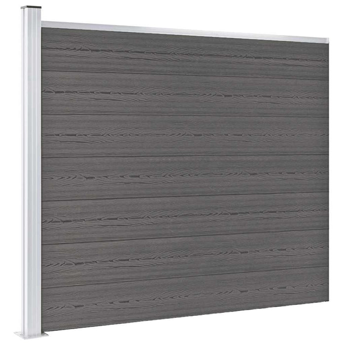 Panou de gard, gri, 175x146 cm, WPC - WALTI WALTI