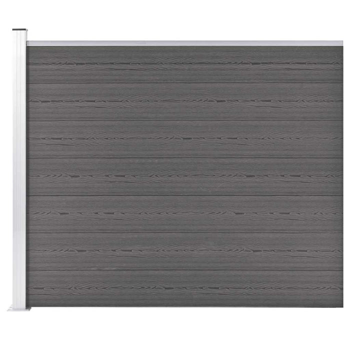 Panou de gard, gri, 175x146 cm, WPC - WALTI WALTI