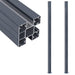 Stâlpi de gard, 2 buc., gri închis, 185 cm, aluminiu - WALTI WALTI