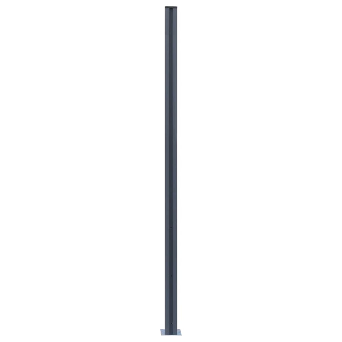 Stâlpi de gard, 2 buc., gri închis, 185 cm, aluminiu - WALTI WALTI