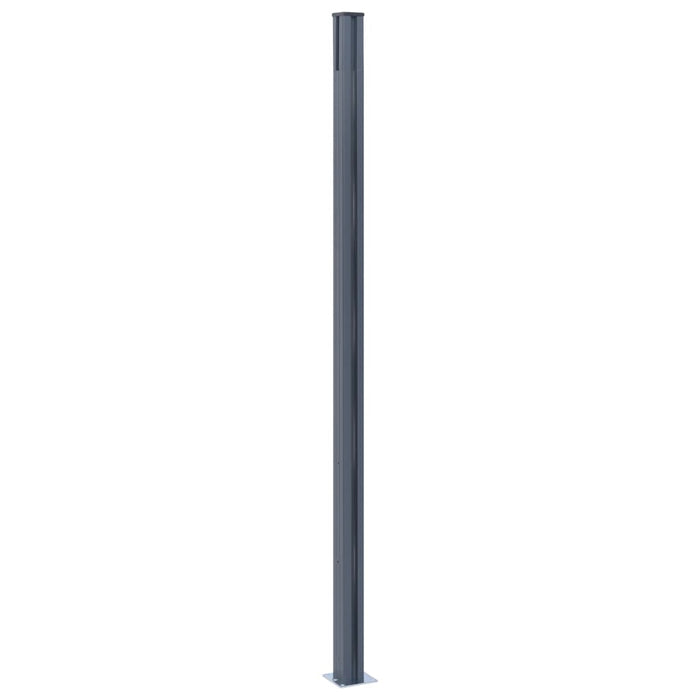Stâlpi de gard, 2 buc., gri închis, 185 cm, aluminiu - WALTI WALTI