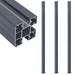 Stâlpi de gard, 3 buc., gri închis, 185 cm, aluminiu - WALTI WALTI