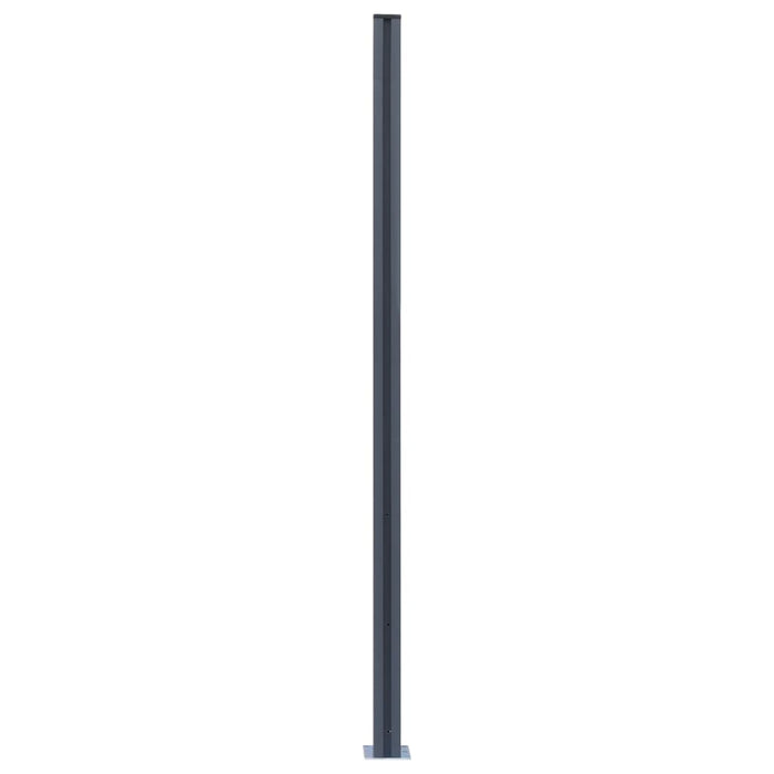 Stâlpi de gard, 3 buc., gri închis, 185 cm, aluminiu - WALTI WALTI