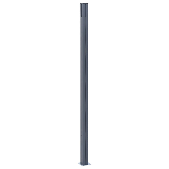 Stâlpi de gard, 3 buc., gri închis, 185 cm, aluminiu - WALTI WALTI
