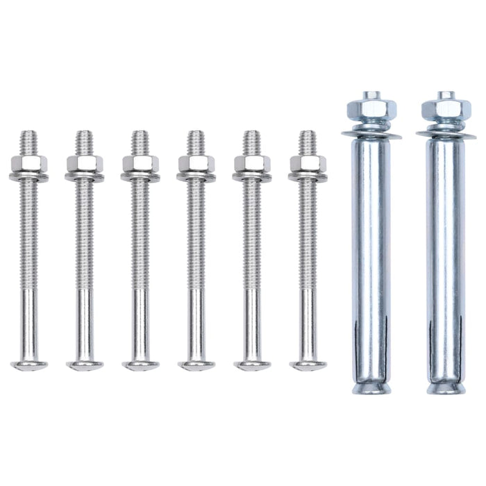 Suporturi pentru stâlp de gard, 2 buc., oțel zincat - WALTI WALTI