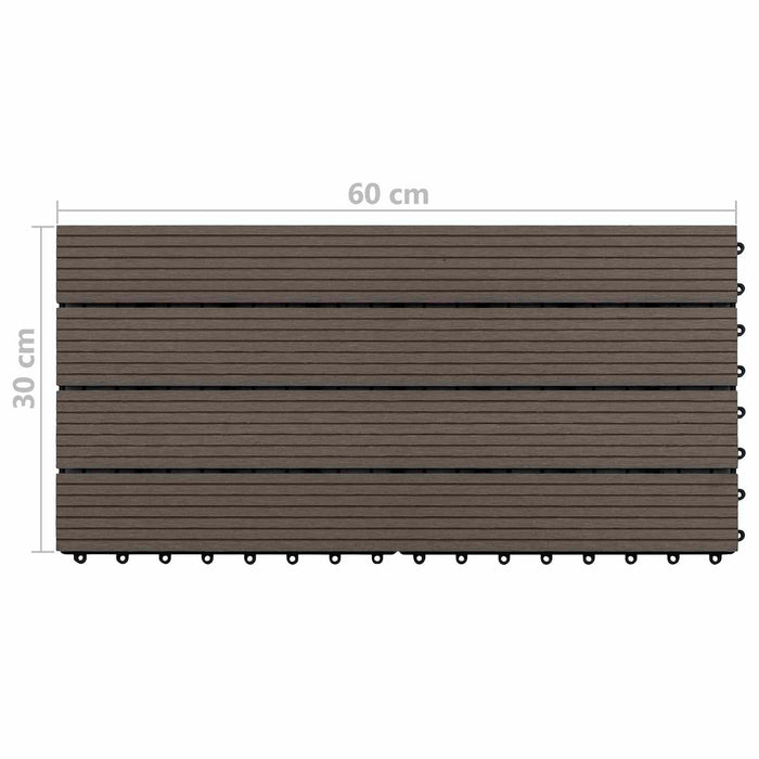 Plăci pentru Deck 6 pcs Maro închis 60 x 30 cm Lemn compozit - WALTI WALTI