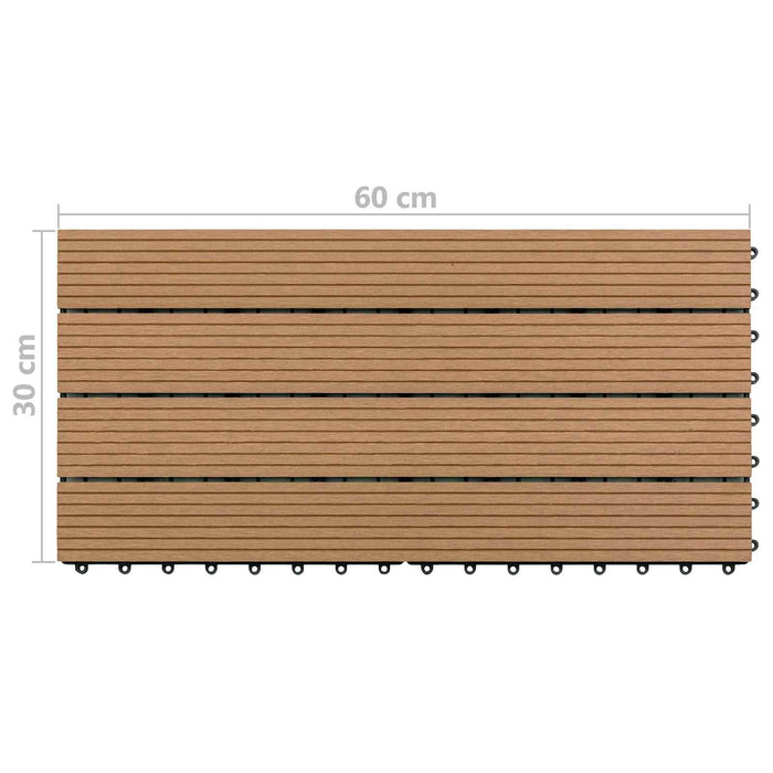 Plăci pentru Deck 6 pcs Maro 60 x 30 cm Lemn compozit - WALTI WALTI