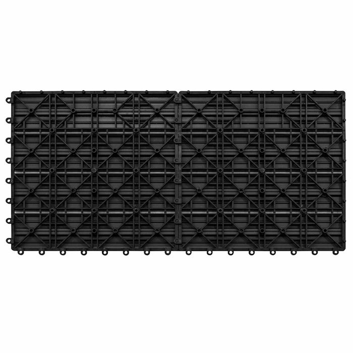Placă de decking 6 pcs Negru 60 x 30 cm Lemn compozit - WALTI WALTI