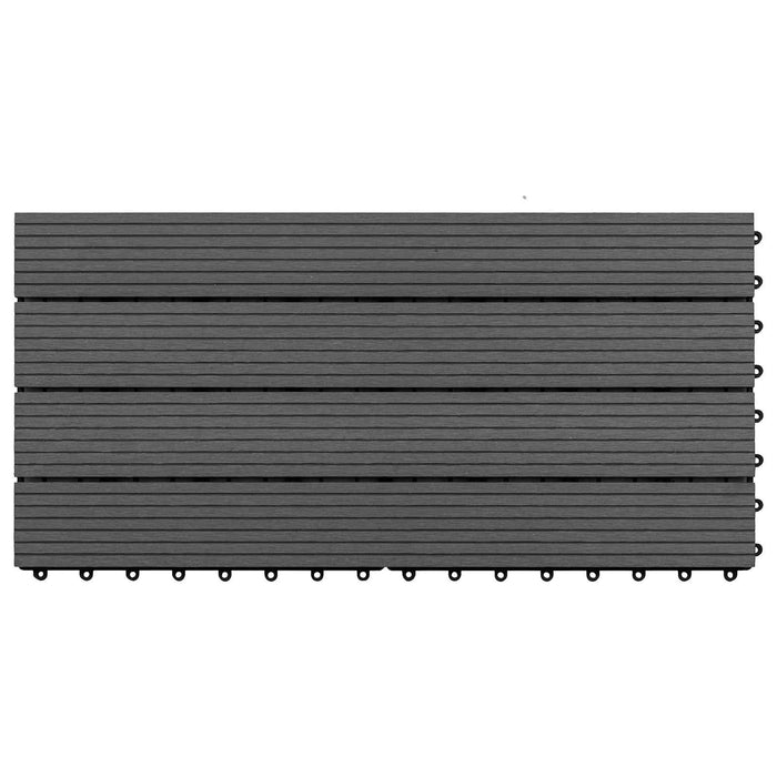 Placă de decking 6 pcs Negru 60 x 30 cm Lemn compozit - WALTI WALTI