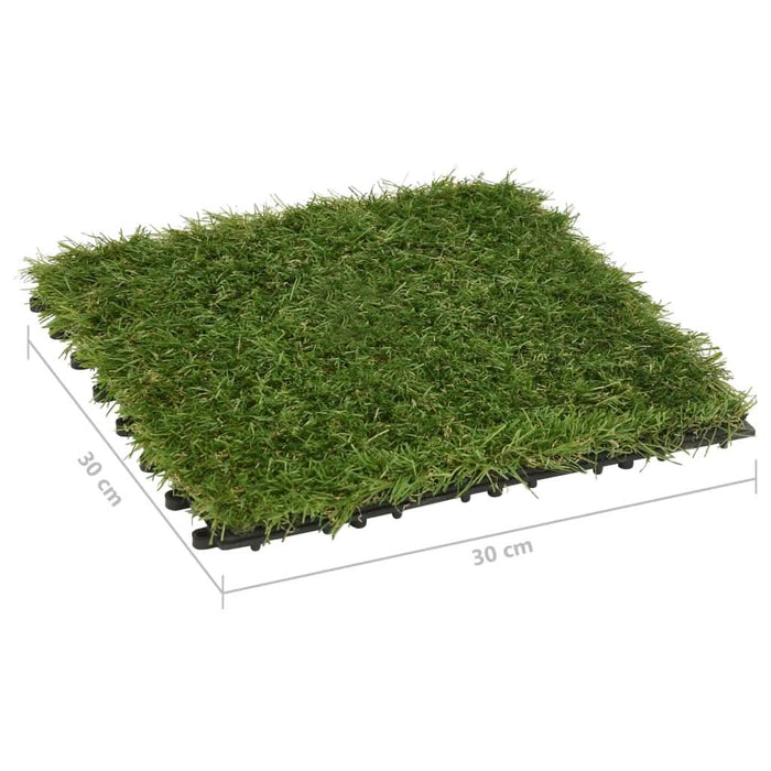 Plăci de iarbă artificială, 11 buc, verde, 30x30 cm - WALTI WALTI