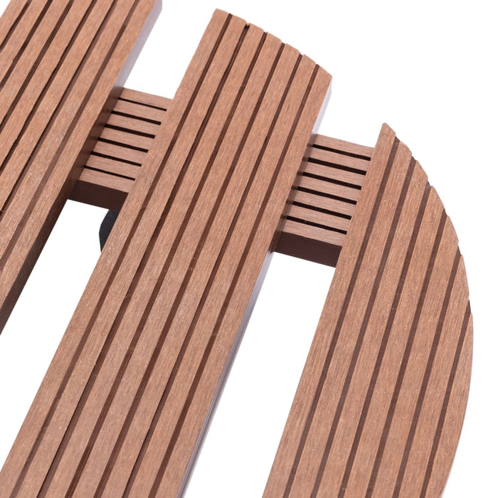 Suporturi de plante cu role, 2 buc., maro, Ø30x7,5 cm, WPC - WALTI WALTI