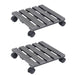 Suporturi de plante cu role, 2 buc., gri, 30x30x7,5 cm, WPC - WALTI WALTI