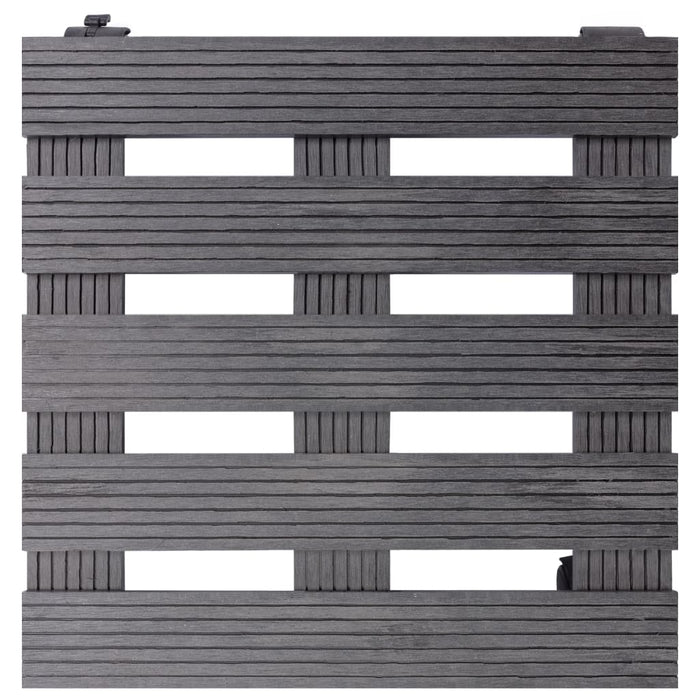 Suporturi de plante cu role, 2 buc., gri, 30x30x7,5 cm, WPC - WALTI WALTI