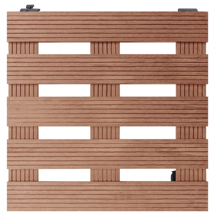 Suporturi de plante cu role, 2 buc., maro, 30x30x7,5 cm, WPC - WALTI WALTI