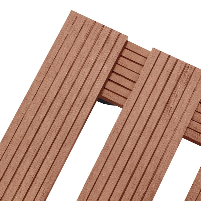 Suporturi de plante cu role, 2 buc., maro, 30x30x7,5 cm, WPC - WALTI WALTI