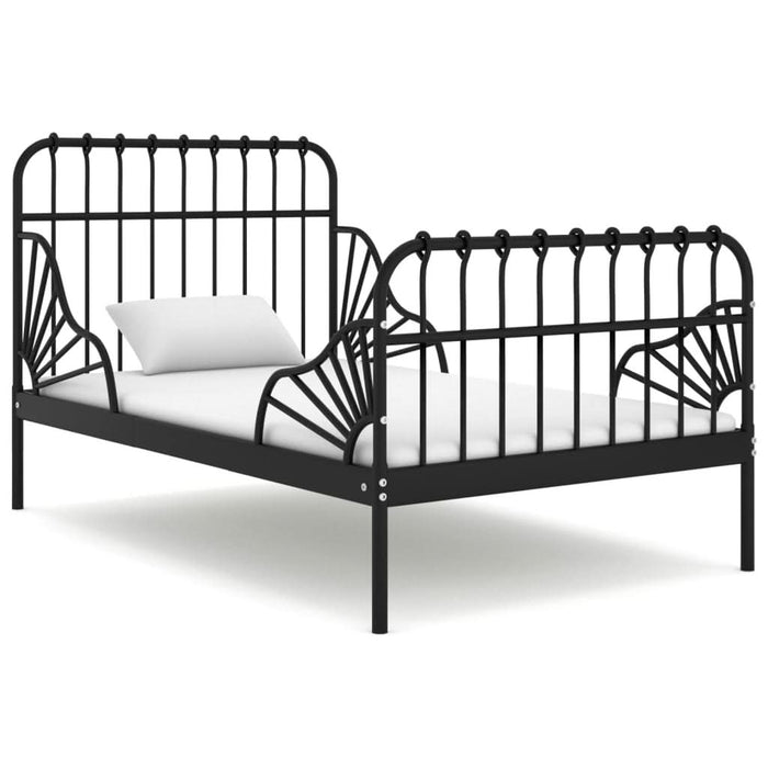 Cadru de pat extensibil, negru, 80x130/200 cm, metal - WALTI WALTI