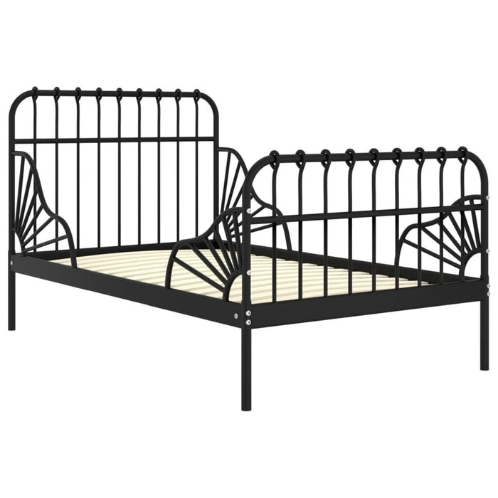 Cadru de pat extensibil, negru, 80x130/200 cm, metal - WALTI WALTI