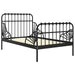 Cadru de pat extensibil, negru, 80x130/200 cm, metal - WALTI WALTI