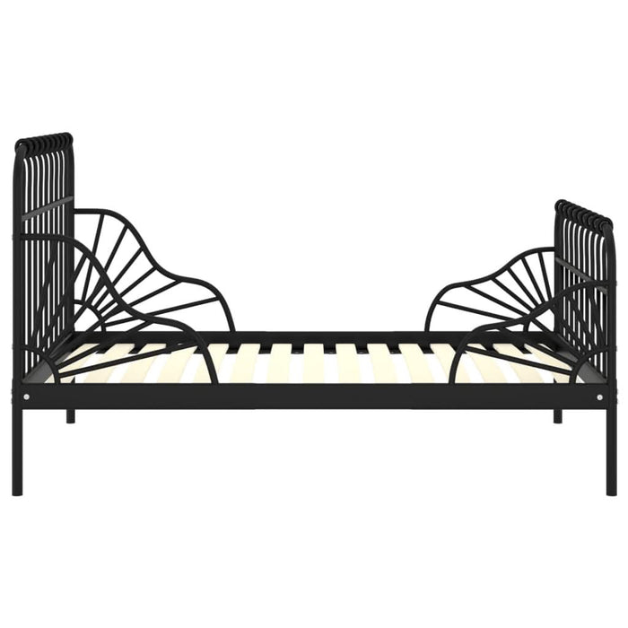 Cadru de pat extensibil, negru, 80x130/200 cm, metal - WALTI WALTI