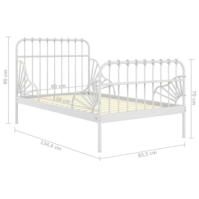 Cadru de pat extensibil, gri, 80x130/200 cm, metal - WALTI WALTI