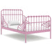 Cadru de pat extensibil, roz, metal, 80x130/200 cm - WALTI WALTI