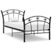 Cadru de pat, cu model de fotbal, negru, 90x200 cm, metal - WALTI WALTI