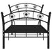 Cadru de pat, cu model de fotbal, negru, 90x200 cm, metal - WALTI WALTI