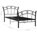 Cadru de pat, cu model de fotbal, negru, 90x200 cm, metal - WALTI WALTI