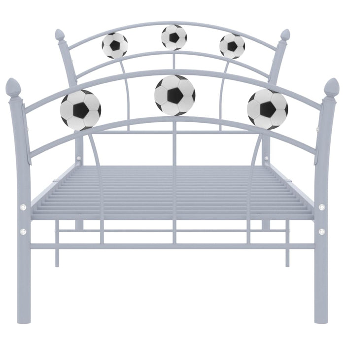 Cadru de pat, cu model de fotbal, gri, 90 x 200 cm, metal - WALTI WALTI
