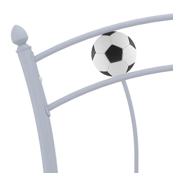 Cadru de pat, cu model de fotbal, gri, 90 x 200 cm, metal - WALTI WALTI