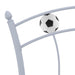 Cadru de pat, cu model de fotbal, gri, 90 x 200 cm, metal - WALTI WALTI