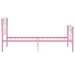 Cadru de pat, cu model de fotbal, roz, 90 x 200 cm, metal - WALTI WALTI
