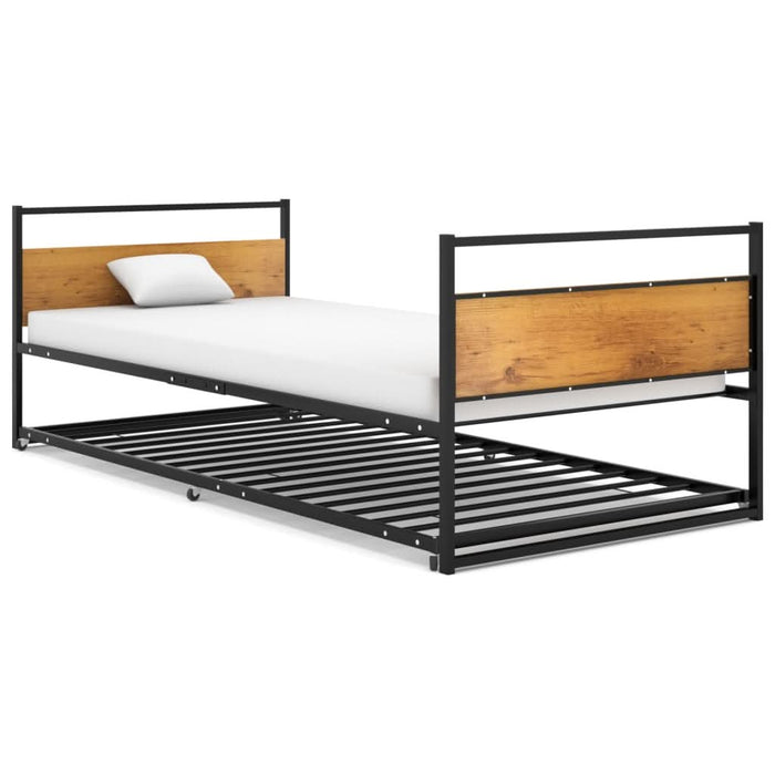 Cadru pat extensibil, negru, 90x200 cm, metal - WALTI WALTI
