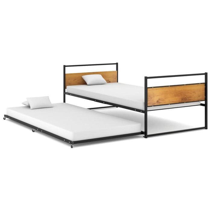 Cadru pat extensibil, negru, 90x200 cm, metal - WALTI WALTI