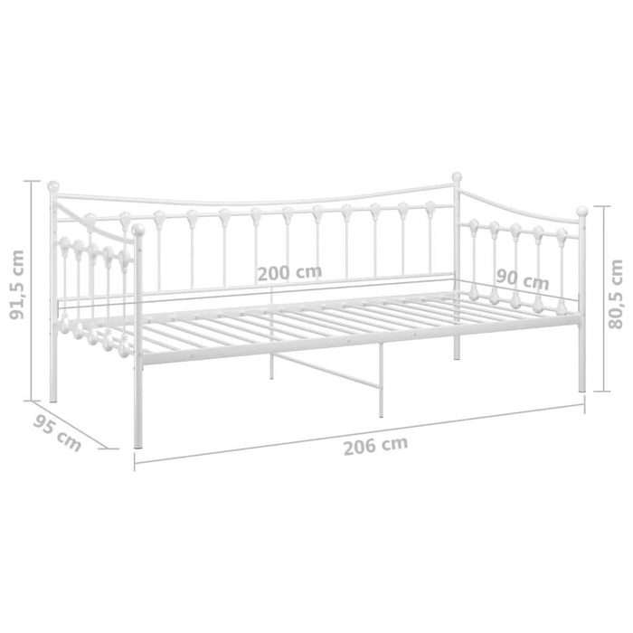 Cadru pat canapea, alb, 90x200 cm, metal - WALTI WALTI